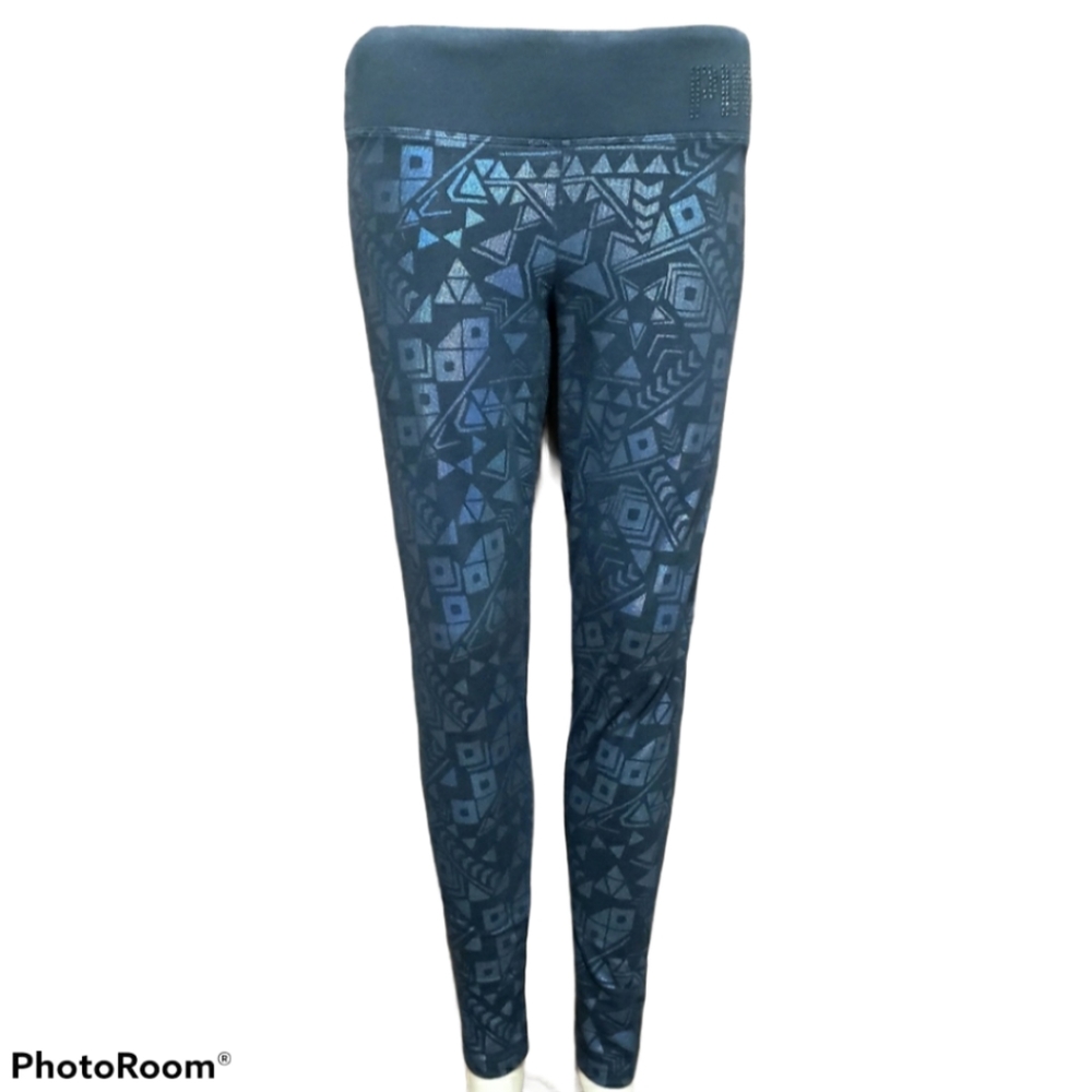 VS Pink Metallic Black Leggings Size S/P